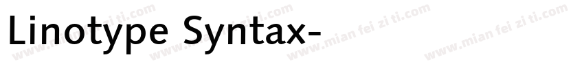 Linotype Syntax字体转换